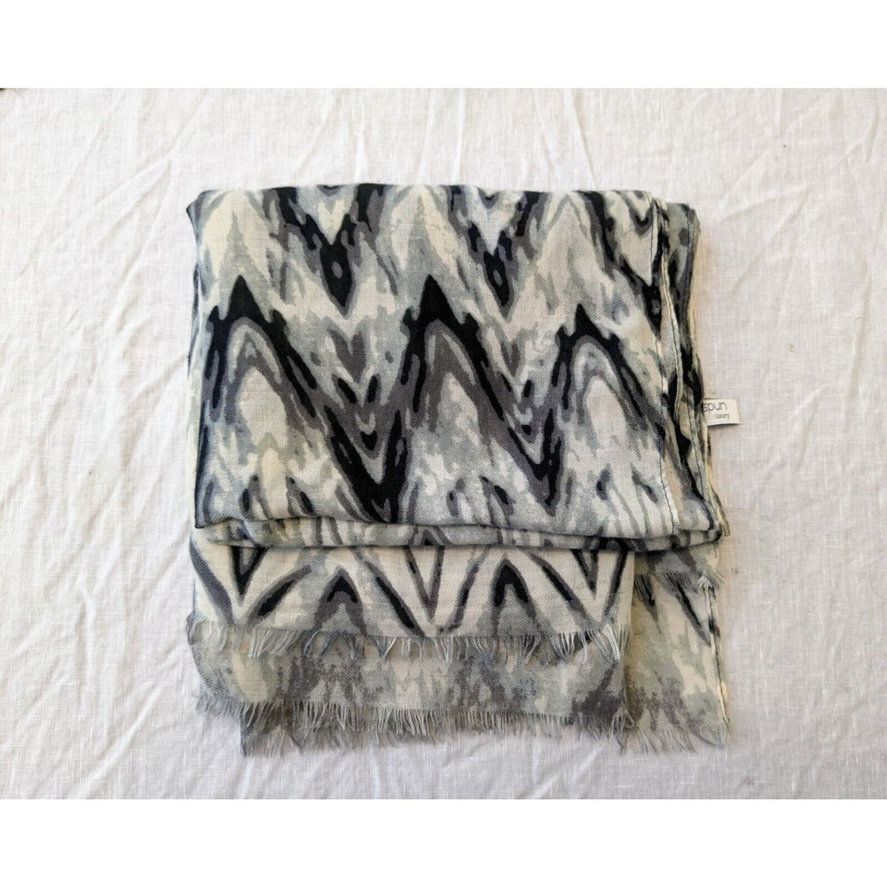 Spun by  Subtle Luxury Polyester Patterned Large Scarf Shawl